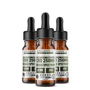 CBD Oil - No THC Broad Spectrum Formula - Pocket Size 250MG Bottles Three Month Supply