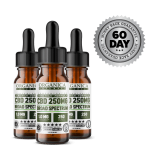 CBD Oil - No THC Broad Spectrum Formula - Pocket Size 250MG Bottles Three Month Supply With Satisfaction Guarantee