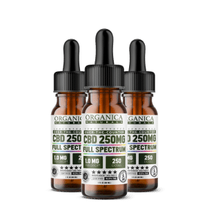 Pocket Size CBD Oil - Concentrated Full Spectrum 250 MG Tincture Bottles - Three Month Supply