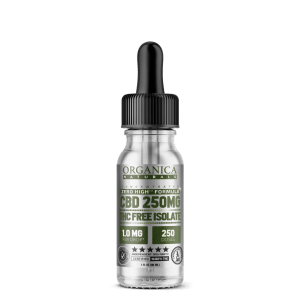 Pocket Size Zero High CBD Oil Isolate Tincture - No THC - Concentrated 250MG