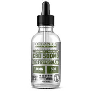 Zero High Concentrated CBD Oil Isolate Tincture - THC-Free - 500MG
