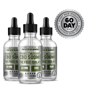 Zero High Concentrated CBD Oil Isolate Tincture - THC-Free - 500MG Bottles - Three Month Supply With Satisfaction Guarantee