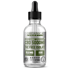 Zero High Hyper Concentrated CBD Oil Isolate Tincture - THC-Free - 5000MG