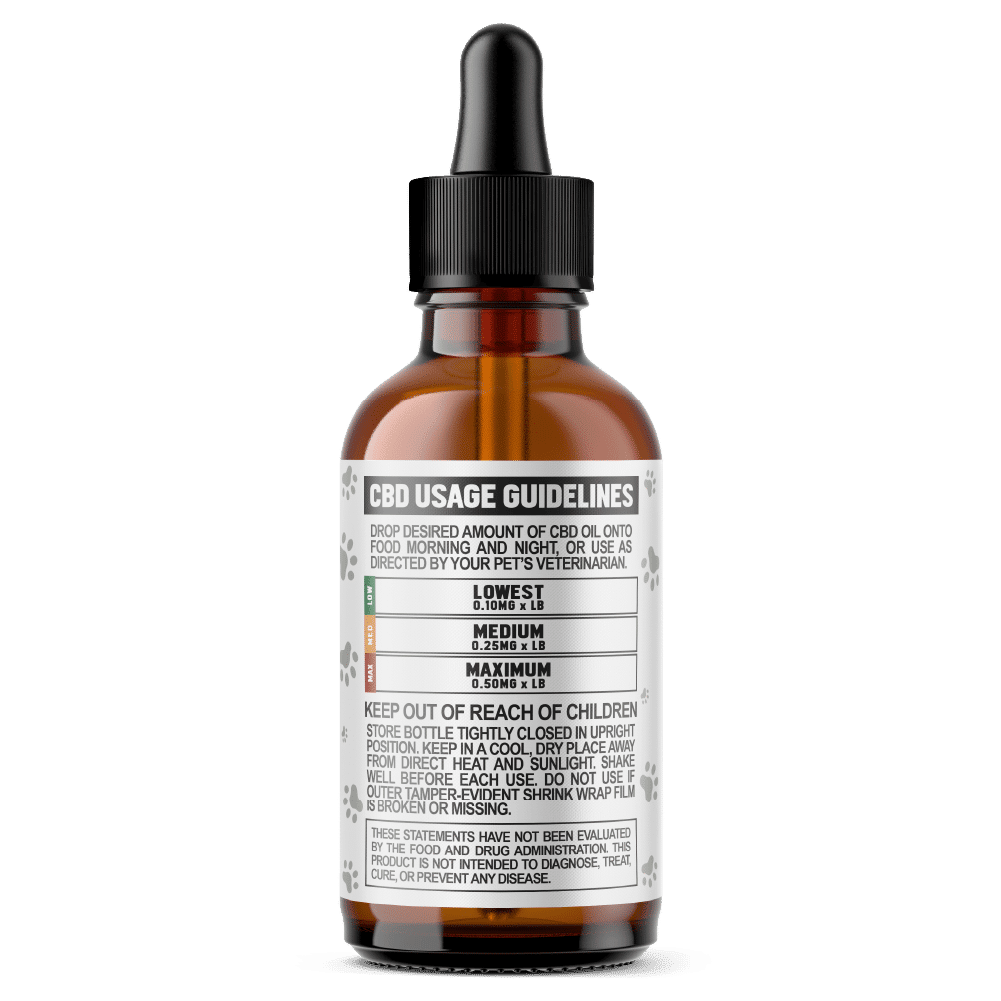 Vet CBD Oil - 500mg Full Spectum For Small Dogs and Cats - USDA Organic - Usage Guidelines