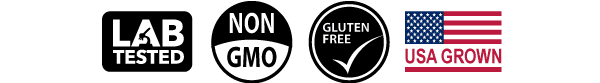Lab Tested - NonGMO - Gluten Free - USA Grown