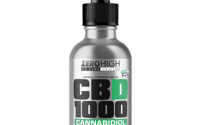 Extra Strength 1000mg CBD oil isolate from Zero High - pure Cannabidiol with no THC