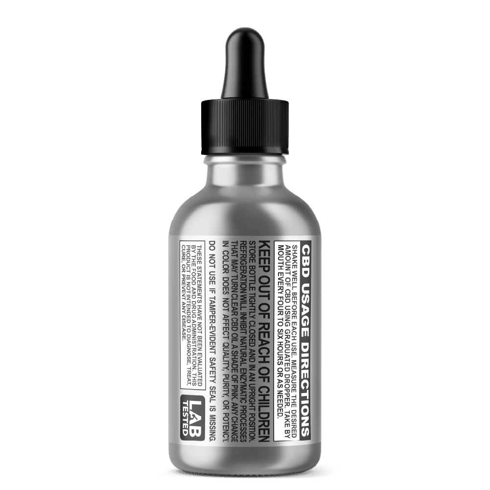 Super Strength 2500 MG CBD oil isolate from Zero High - pure Cannabidiol with no THC - Directions & Usage