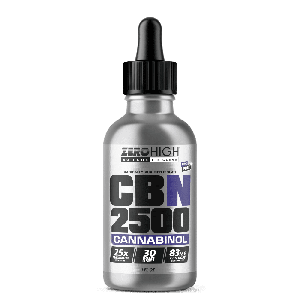 Maximum Strength 2500mg CBN oil isolate from Zero High - pure Cannabinol with no THC