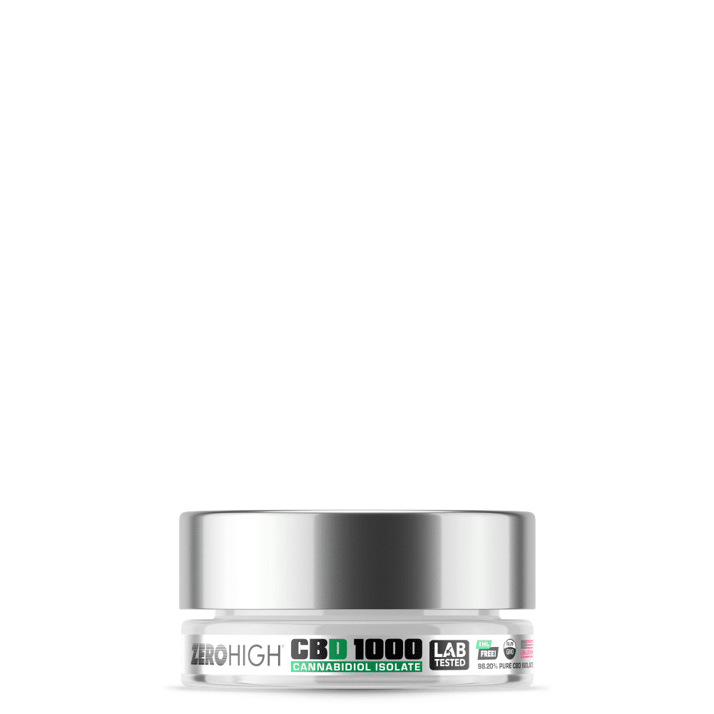 Zero High CBD Isolate - Pure Cannabidiol Concentrate - 1 Gram (1000 Milligram)