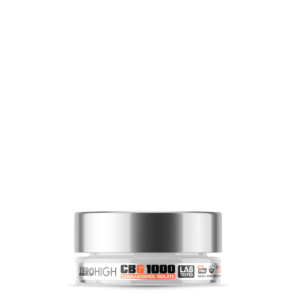 Zero High CBG Isolate - Pure Cannabigerol Concentrate - 1 Gram (1000 Milligram)